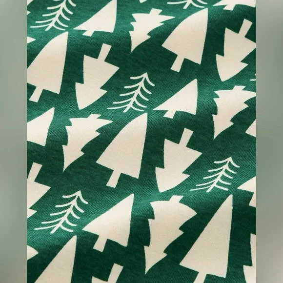 Hanna Andersson Christmas tree pajama long John Large PJ’s Jammies organic adult - Picture 5 of 16